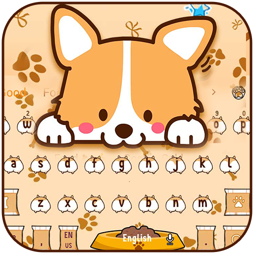 Cute dog keyboard icon