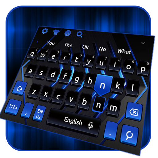 Black Blue Keyboard icon