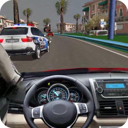 Traffic Racing : in car, curvy road, drift, police icon