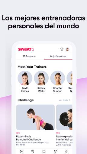 Sweat: Fitness para mujeres screenshot 3