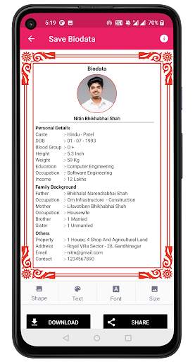 Marriage Bio Data Maker screenshot 3