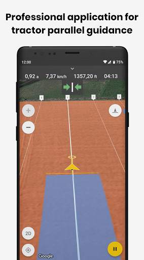 FieldBee tractor GPS navigation screenshot 1
