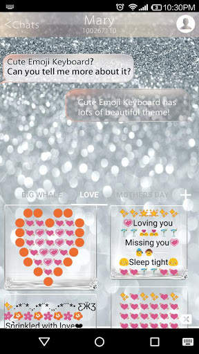 Silver Diamond Emoji Keyboard Wallpaper स्क्रीनशॉट 6