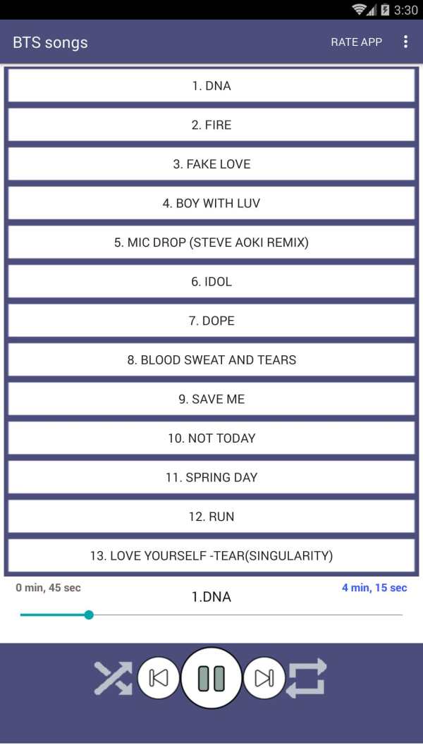 100 BTS Songs Offline (Kpop Songs) screenshot 1