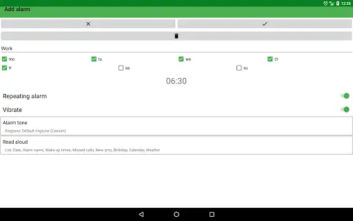 Speaking alarm clock screenshot 23