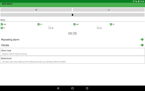 Speaking alarm clock screenshot 23
