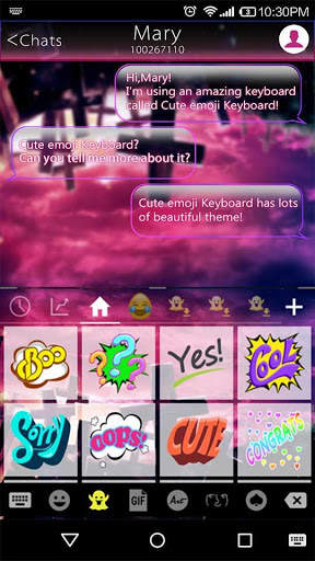 Cross Emoji Keyboard Theme screenshot 3