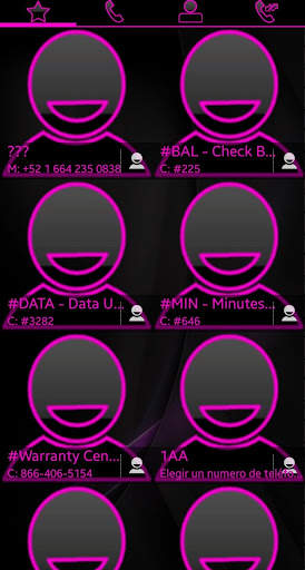 THEME SWIPE DIALER SPETRA PINK GLASS screenshot 3
