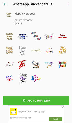 New Year Sticker for Whatsapp - WAStickerApps screenshot 5