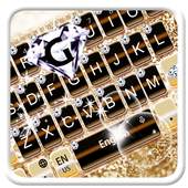 Gold Shining Diamond Keyboard Theme 10001001