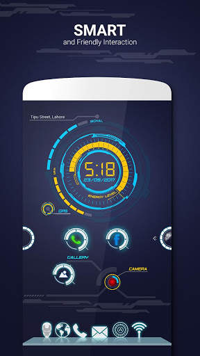Sci fi Launcher Jarvis 2 Theme screenshot 3