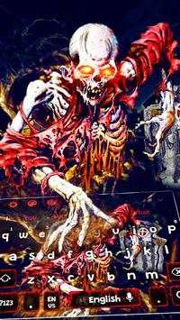 Horror Zombie Skull Keyboard Tema screenshot 1