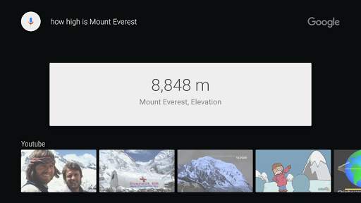 Google app for Android TV screenshot 4