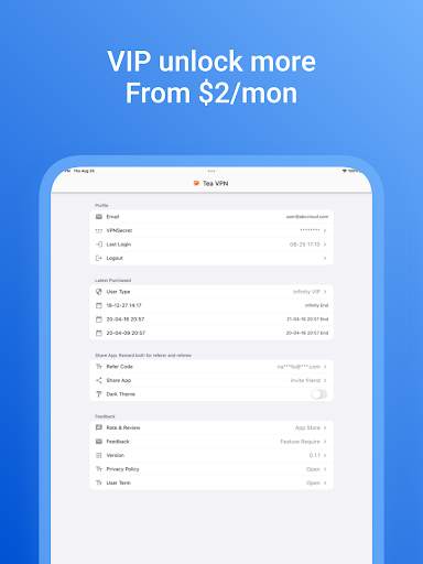 Tea VPN - Flutter VPN APP screenshot 10