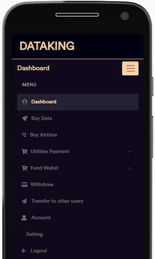 Dataking app screenshot 1