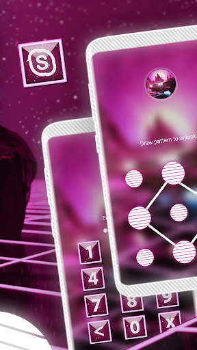 Retro Neon Car Launcher Theme screenshot 5