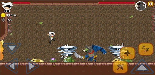 white Ninja: B Ninja Jump Run Battle Adventures screenshot 4