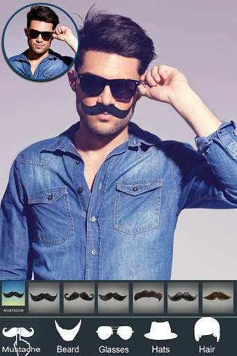 Man Style Makeup - Hair &  Beard Photo Editor screenshot 1