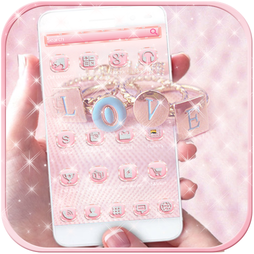 Diamond Rose Gold Pink Theme icon