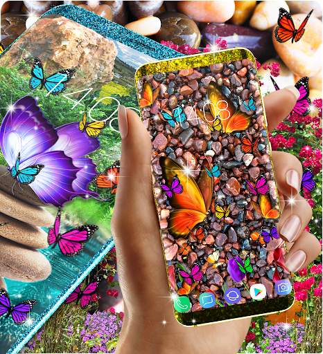 Butterfly stones hd live wallpaper screenshot 3