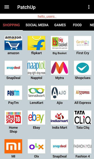 PatchUp-All shopping,food ,games in just one App screenshot 1