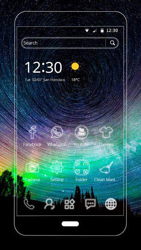 Sparkling Sky Star Theme screenshot 1