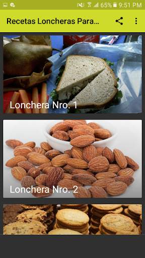 Recetas Loncheras Para Niños 1 تصوير الشاشة