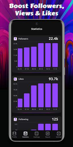 Followers Reports for TikTok - Get Likes Insights screenshot 2