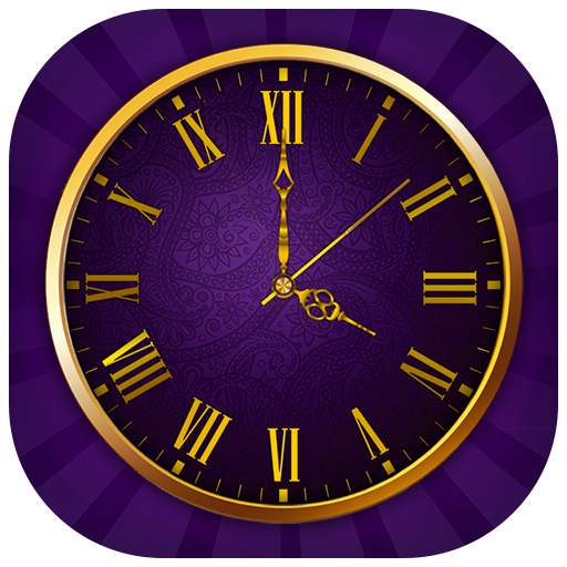 Purple And Golden Clock Live Wallpaper 1.0