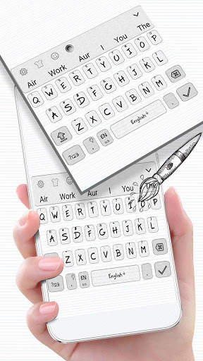 Simple Sketch Keyboard Theme📖 स्क्रीनशॉट 2