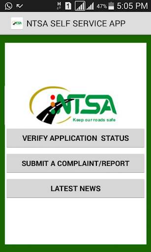 NTSA  APP screenshot 1