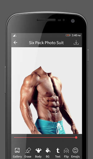 Man Six Pack Photo Suit screenshot 5