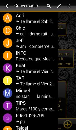 THEME FOR EVOLVESMS GOLD  BLK screenshot 4