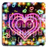 Sweet Heart Neon Keyboard 10001003