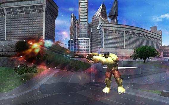 Angry Monster Hero vs Army Helicopter Tanks Battle screenshot 1
