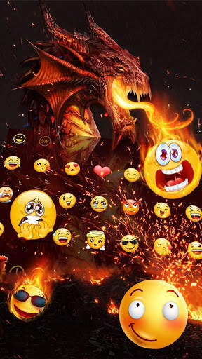 Red Fire Dragon Keyboard Theme screenshot 3