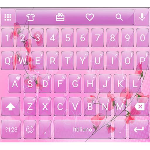 Emoji Keyboard Glass Pink Flow 250