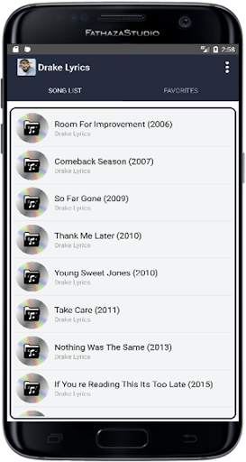 Drake Lyrics - Offline screenshot 3