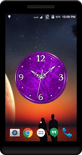 Purple Clock Live Wallpaper screenshot 3