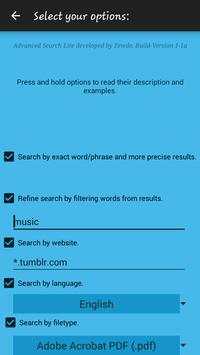 Advanced Search Lite screenshot 2