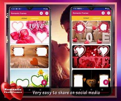 Romantic Photo Frames screenshot 1
