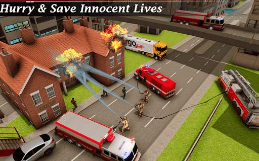 Flying Fire Truck Simulator скриншот 3