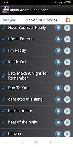 Bryan Adams ringtones screenshot 2