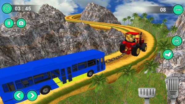 ciągnik Ciągnąć autobus gra- ciągnik ciągnąć screenshot 2