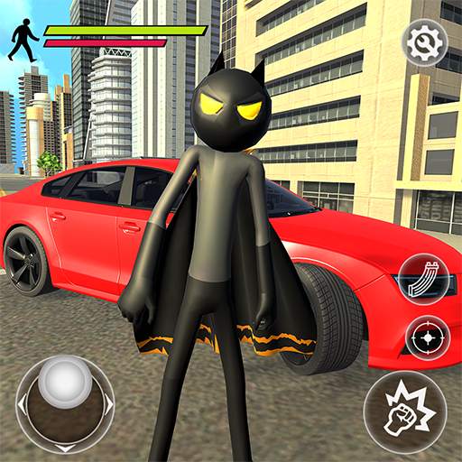 Bat Rope Hero Stickman Crime - Gangster Mafia Game 1