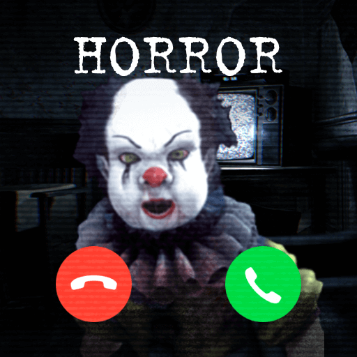 AR scary fake call and chat icon