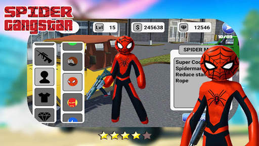 Free battleground fire : Spider Stickman RopeHero screenshot 3