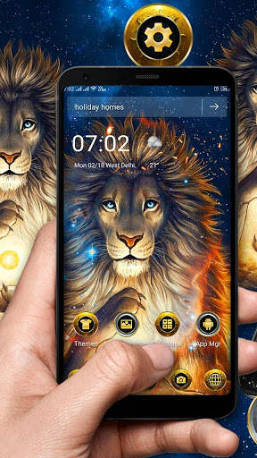 3D Galaxy Lion Parallax Theme🦁 screenshot 3