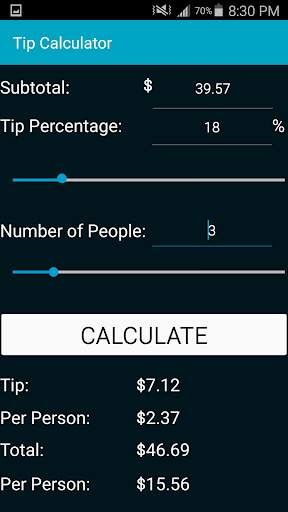 Tip Calculator - Ad Free screenshot 2
