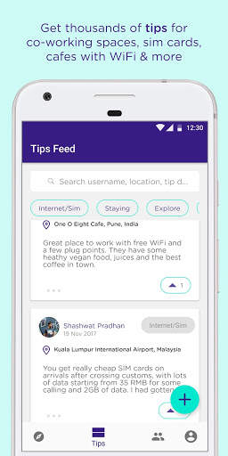 Moving Nomads - City tips & list travelers nearby screenshot 1